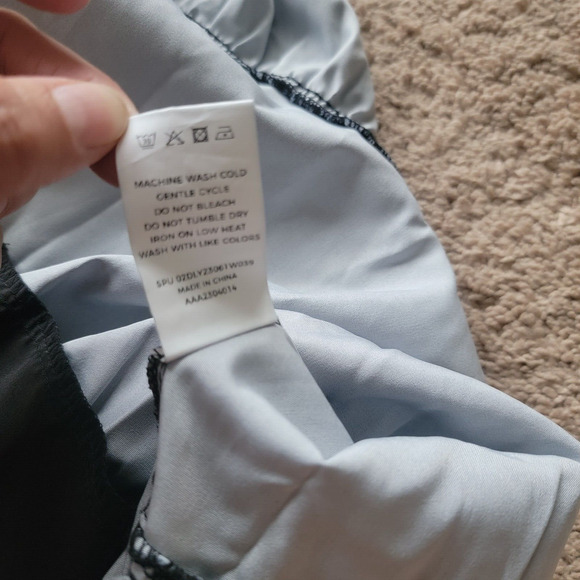 NWT Bloomchic Midi Dress Womens 20 Floral Ruffle Sleeve Fit Flare Blue - Picture 9 of 11